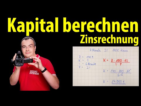 Interest calculation - calculating capital | Changing the formula - many exercises | Lehrerschmidt