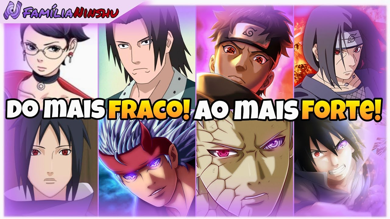 QUEM É O UCHIHA MAIS FORTE? (E O MAIS FRACO) RANKING ATUALIZADO!