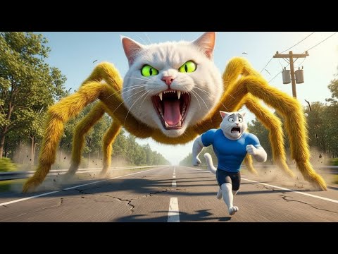 🐱⚡ The Kitten’s Unexpected Spider Curse! 😵🔥| Cat Story
