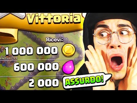 BOTTINO RECORD! 1MILIONE di ORO! Clash of Clans