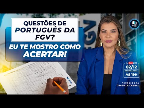 LIVE #275 - Questões de Português da FGV? Eu te mostro como acertar!
