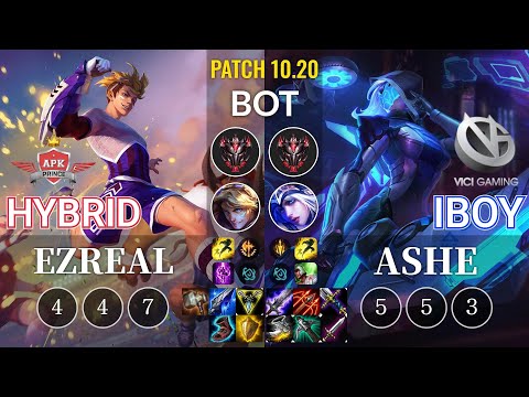 APK HyBrid Ezreal vs VG iBoy Ashe Bot - KR Patch 10.20