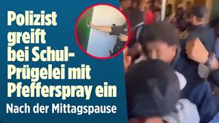 SCHLÄGEREI IN DER SCHULE: Polizei setzt Reizgas ein!