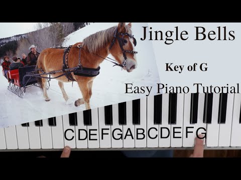 🎄Jingle Bells 🔔  -James Pierpont (Key of G)//EASY Piano Tutorial