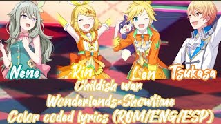 Download lagu 【GAME VER】CHILDISH WAR COLOR CODED LYRICS (ROM/ENG/ESP) WONDERLANDS×SHOWTIME mp3