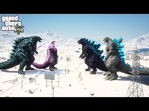 Godzilla Earth, Shin Godzilla vs Godzilla Ride, Godzilla BOB - Epic Moment ( GTA V Mods )