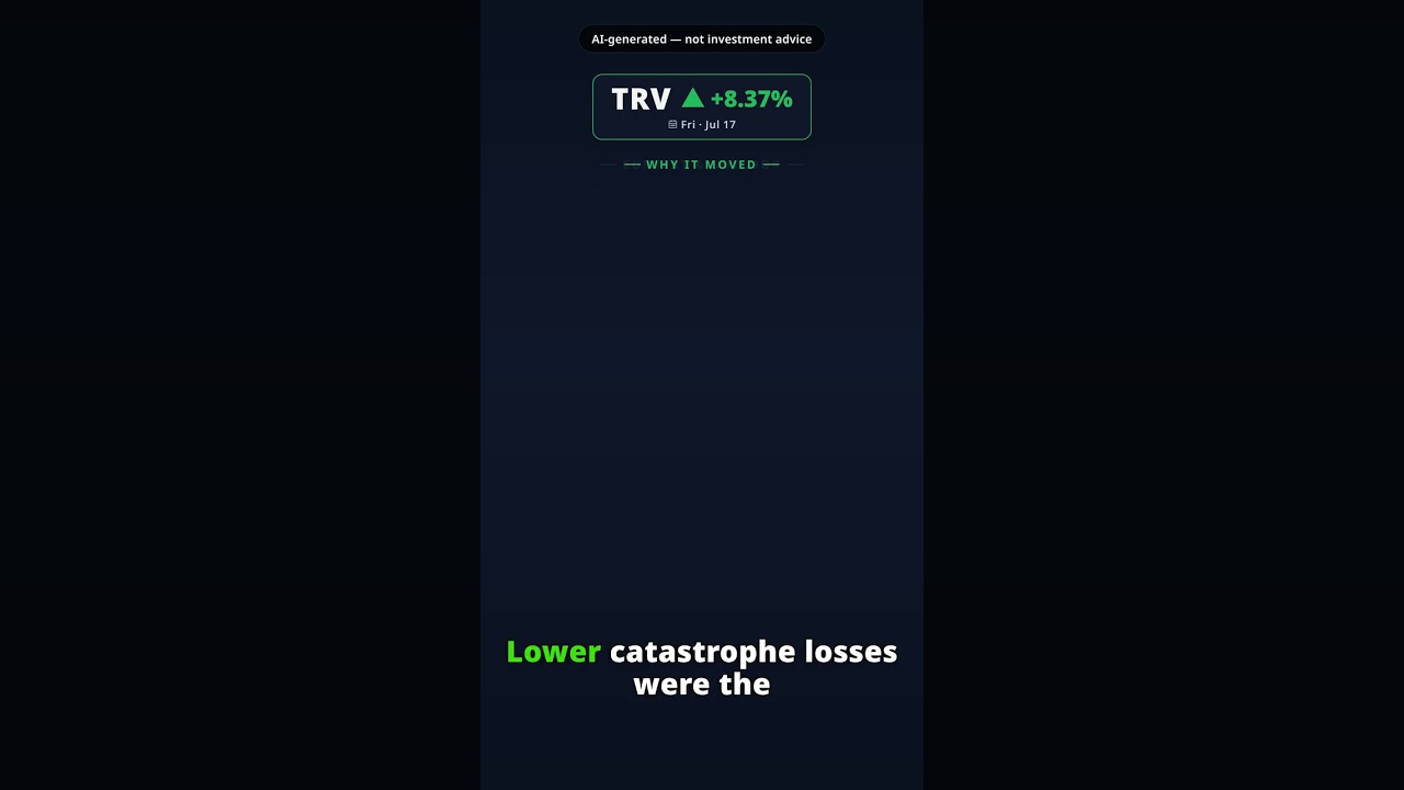 Why Is Travelers Companies (The) Stock Leaping Today? TRV +8.37% (Jul 17) — Q2 Earnings Beat