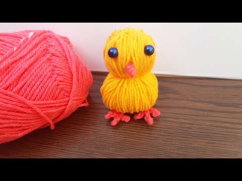 Super Easy Chicken Making Idea With Fingers|DIY Chick Making With Woolen Yarn|How To Make Chicken