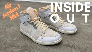 Air Jordan 1 Mid SE Craft 🔥 'Inside Out' | On Feet and Unboxing, Comparison to Low and High.