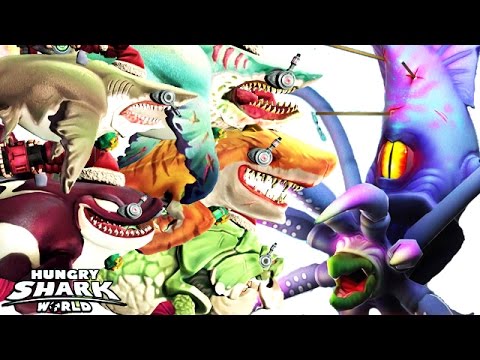 COLOSSAL SQUID vs ATOMIC MEGALODON ZOMBIE KILLER WHALE BIG MOMMA (HUNGRY SHARK WORLD)