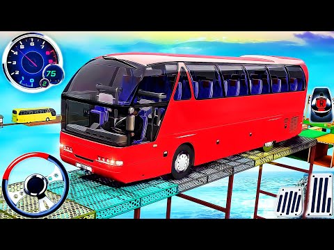 Mega Ramp Bus Stunt Racing 3D - Impossible Bus Driving Simulator - Android Gameplay