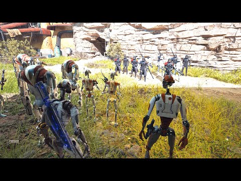 Purge Troopers VS Droids Army Star Wars NPC Battles Ep 18 (Jedi: Survivor NPCs Wars)