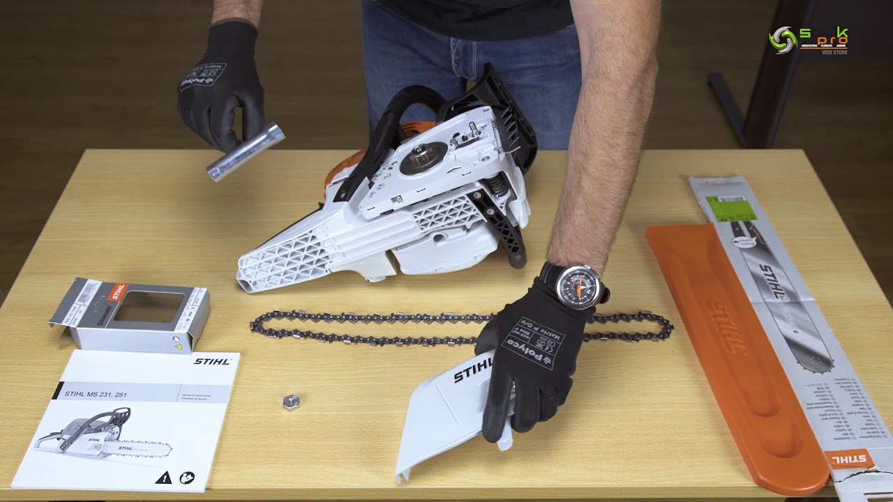 StivikPro - Montagem de Corrente - Motosserra Stihl MS 231/231C/251/251C