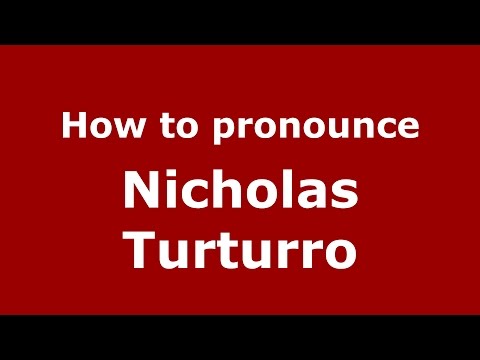 How to pronounce Nicholas Turturro (Italian/Italy)  - PronounceNames.com