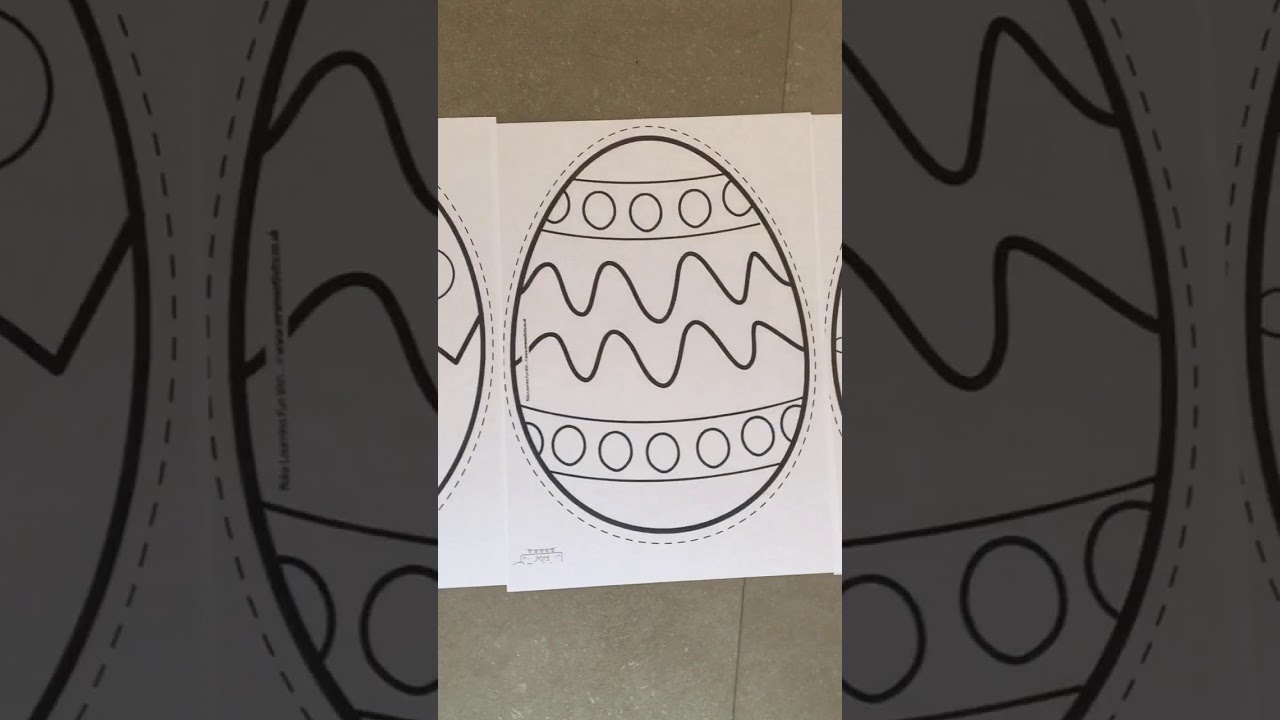 Egg templates colouring activity