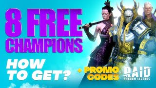 How to get FREE epic champion? 8 FREE champions with a link & Raid Shadow Legends promo code