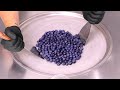 Blueberry Ice Cream Rolls Street Food ASMR