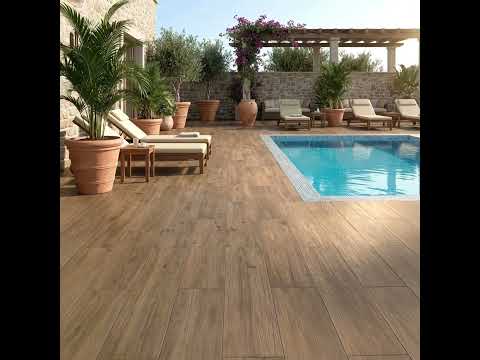 Dalle extérieur effet bois Sequoia 2.0 oak R11 30x120 cm