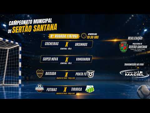8º RODADA - CAMPEONATO MUNICIPAL DE FUTSAL FECHADO DE SERTÃO SANTANA 2026