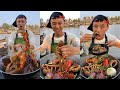 Fisherman Dagang Eats Octopus Salmon Conch Crab Scallop Yummy Seafoodcooking Seafoodboil