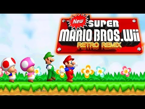 New Super Mario Bros. Wii Retro Remix [FULL GAME/100%] Walkthrough Video