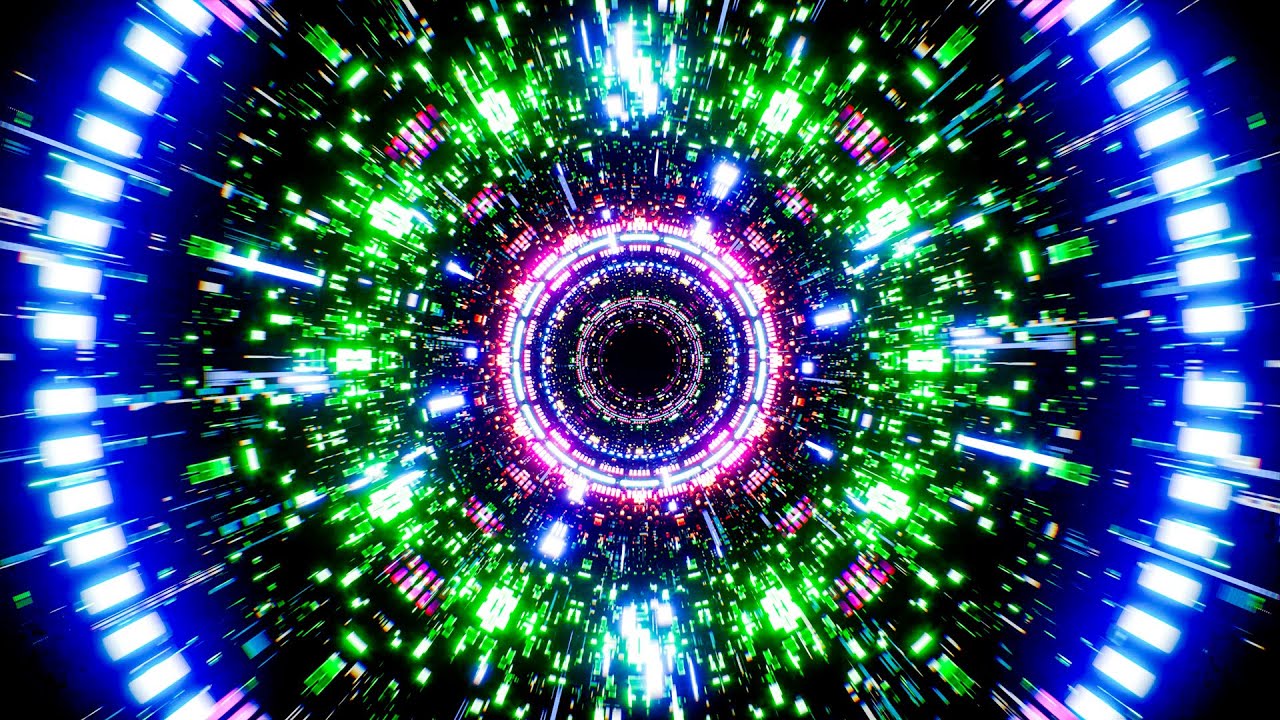 Sci-Fi Tunnel, Space Portal, Warp Effect, SCREENSAVER, 4 HOURS in 4K