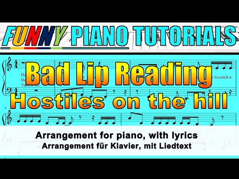 BAD LIP READING -  Hostiles on the hill - solo piano sheet music / lyrics