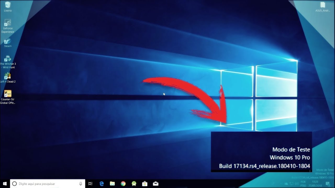 TUTORIAL - Como tirar mensagem MODO DE TESTE - WINDOWS 10 / Jhonatan Braga