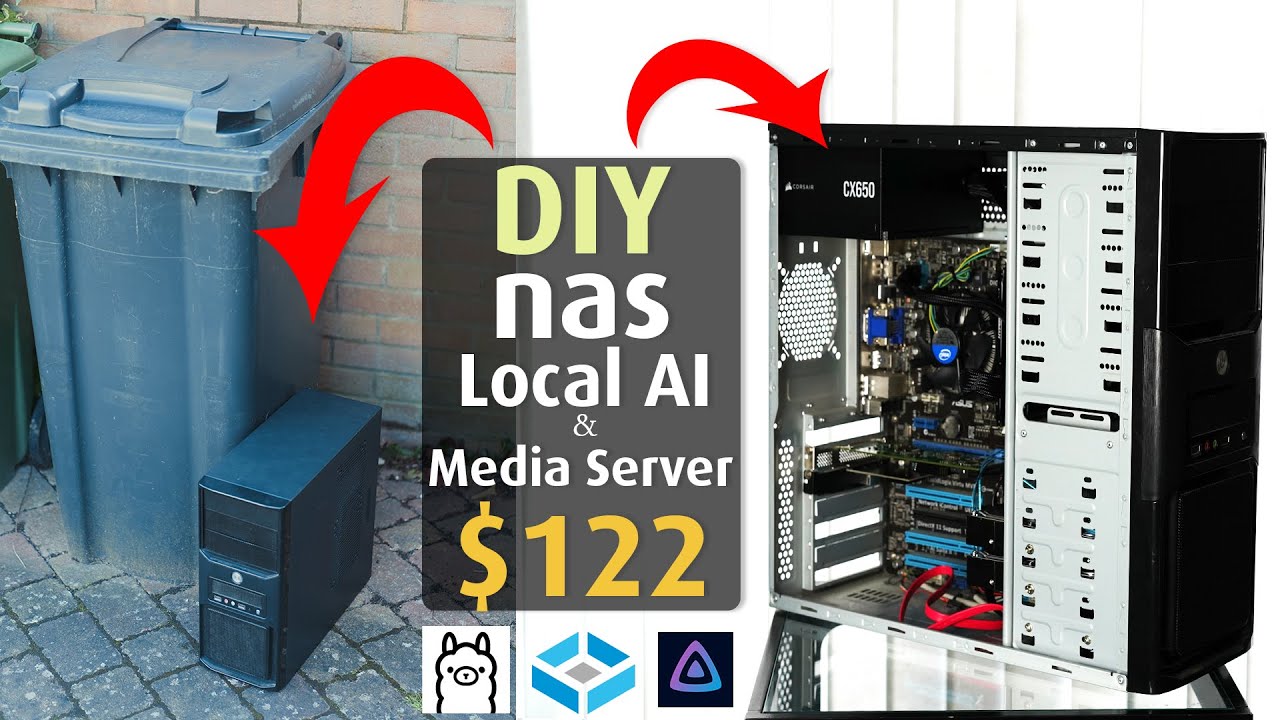 Building a $122 DIY NAS, Local AI and Media Server - True Nas, Ollama, Jellyfin, Home Assistant