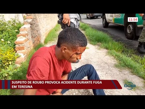 Suspeito de roubo provoca acidente durante fuga em Teresina 01 02 2021