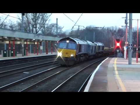 66425 with  68030/66597 DIT 6k27 Carlisle Yard - Crewe Engineers, 11th February 2019