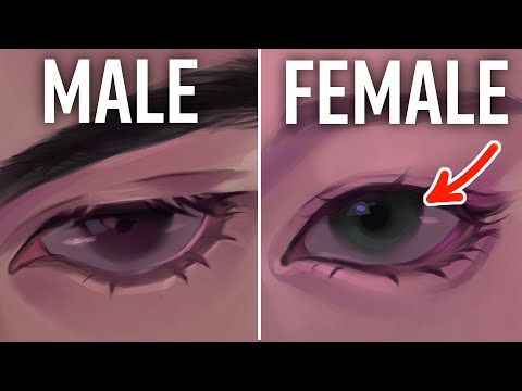 DRAW MALE AND FEMALE EYES THIS WAY!