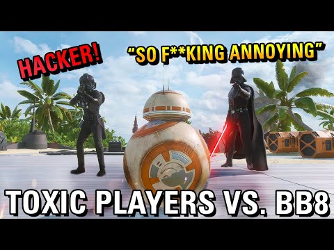 TOXIC PLAYERS RAGE AT BB8 IN HEROES VS VILLAINS DUELS! (Battlefront 2)