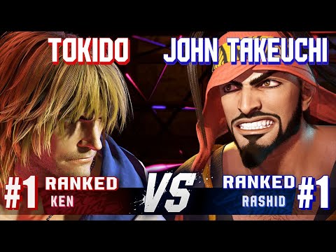 SF6 ▰ TOKIDO (#1 Ranked Ken) vs JOHN TAKEUCHI (#1 Ranked Rashid) ▰ High Level Gameplay