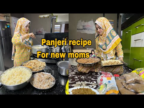Panjeri recipe for new moms🤱Funny and healthy too💪#meenazfam #newmom#panjiri #recipe#fyp