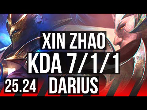 XIN ZHAO vs DARIUS (TOP) | 7/1/1 | KR Master | 25.24
