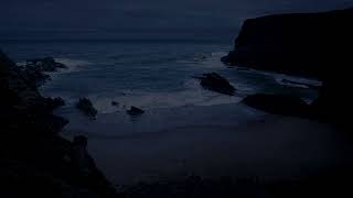 Fall Asleep in Wild Nature Far Away From Cities, Deep Sleeping With Ocean Sounds Under Rocky Cliffs