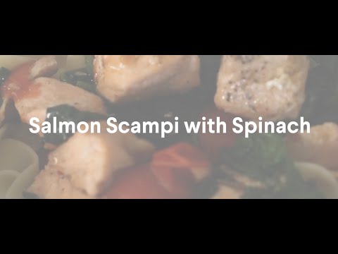 Salmon Scampi with Spinach Recipe