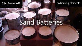 5 DIY Sand Battery Space Heaters! with Heating Elements! 300F/150C (self-regulating Ceramic PTC) 12v