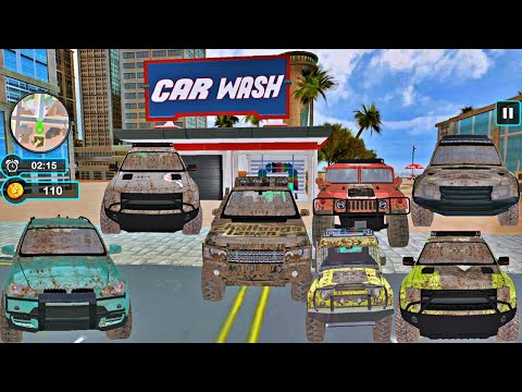 Car Wash Garage Service Workshop - All 4x4 Cars Unlocked Modern Auto Wash - Best Android Gameplay