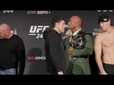 Nick Diaz and Nate Diaz SCARES The Rock before Jorge Masvidal weigh in