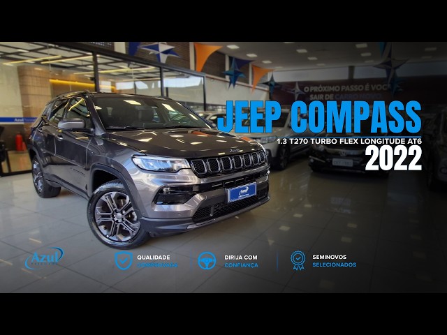 Vídeo JEEP COMPASS 1.3 T270 TURBO FLEX LONGITUDE 80 ANOS AT6