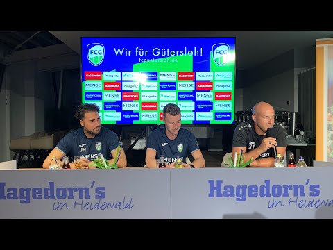 Pressekonferenz zum Oberliga-Spiel  FC Gütersloh - TSV Victoria Clarholz