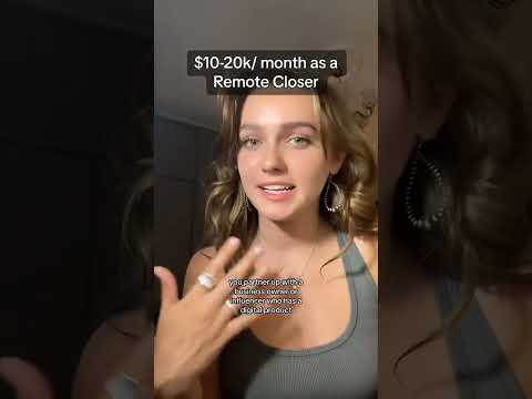 Earn $20k/month as a remote closer! #remotecloser #Freelancing #earnmoney #EzeeMoney #money #girl