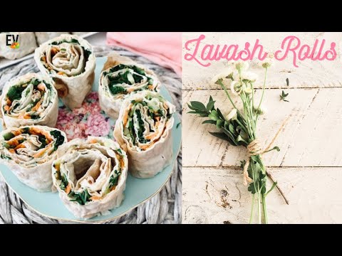 VEG LAVASH ROLLS | MEDITERRANEAN LAVASH ROLLS | BITE SIZE APPETIZER | PARSLEY CELERY CARROT ROLLS |