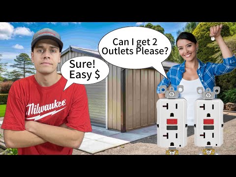 Installing 2 -20 AMP Outlets in a Detach Garage From SCRATCH!