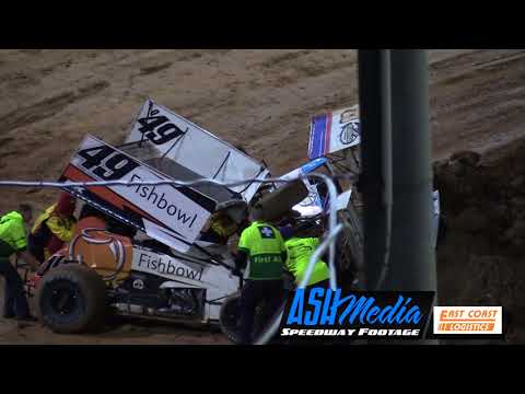 Sprintcars: Brad Eyres Rollover - Archerfield Speedway