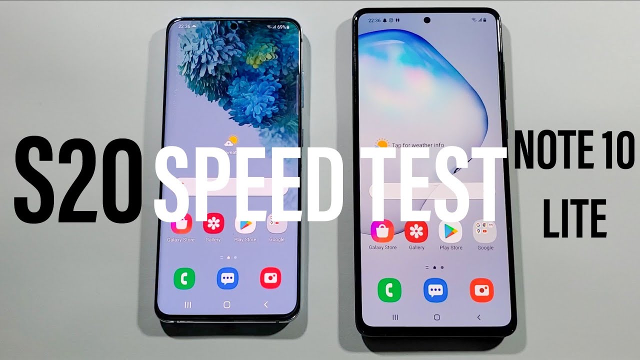Samsung S20 vs Samsung Note 10 Lite Comparison Speed Test