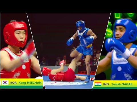 🔵Tanish Nagar 🇮🇳 vs 🔴Kang Heechan 🇰🇷56 kg (Quarterfinal) bout in 8th World Junior Wushu Championship