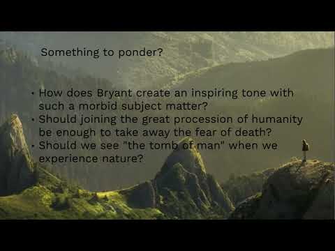 Summary and Analysis of "Thanatopsis"